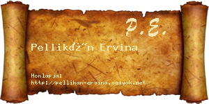 Pellikán Ervina névjegykártya